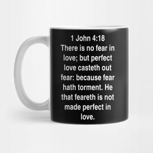 1 John 4:18  Bible Verse Typography KJV Mug